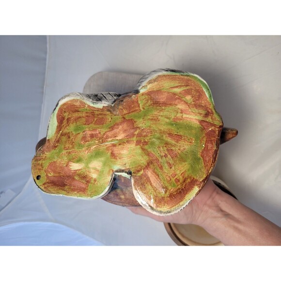 Vintage 1981 6" X 3" X 3.5" Turtle With Shoes Planter - Picture 10 of 10